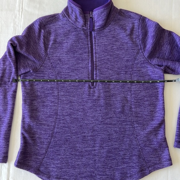 Made for Life Purple Marled Fleece Quarter Zip Long Sleeve Jacket Pullover M - Picture 10 of 13